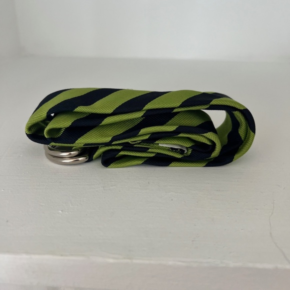 JCREW Green and Navy Blue Silk Tie Belt - Size S/M - Picture 2 of 5